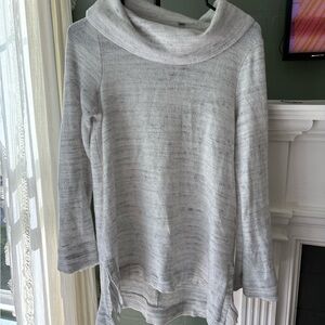 Anthropologie Maeve Light Gray Cowl Neck Sweater